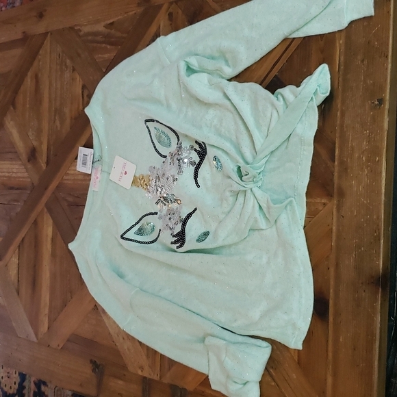 POOF Girl light green with Unicorn Sequin Top - Picture 1 of 2